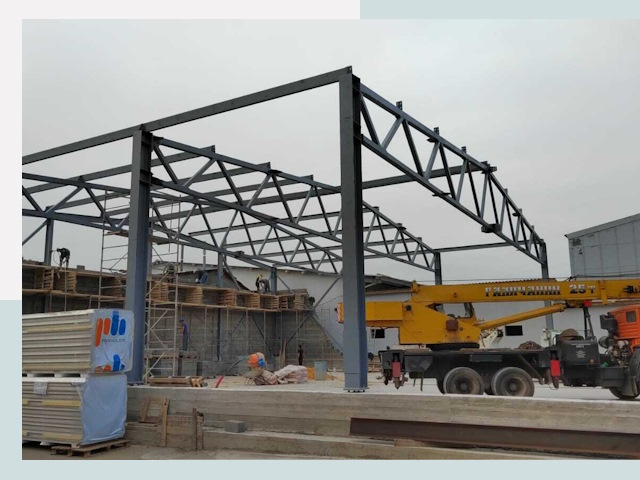 Строительство цехов в Пушкине