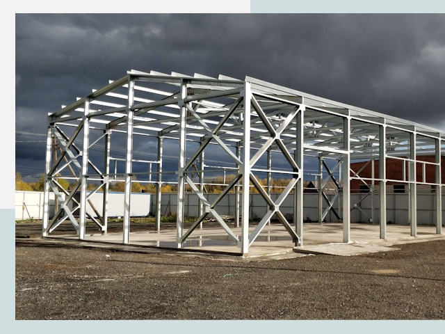 Двускатные ангары в Пушкино от 622 руб. за квадрат