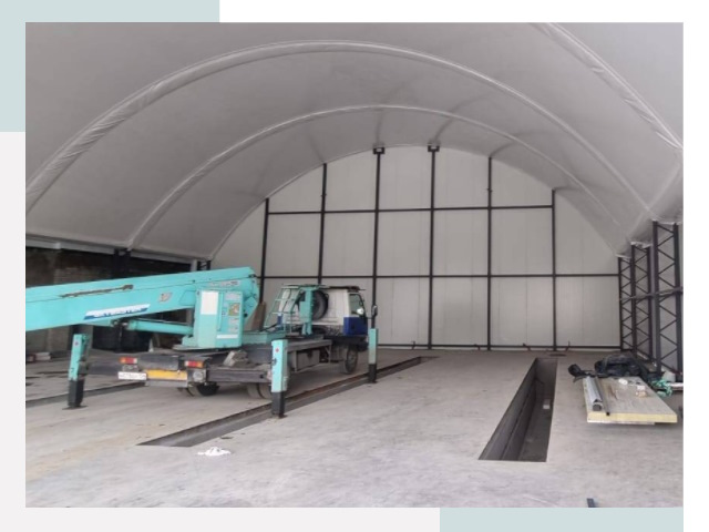 Внутреннее оснащение ангаров в Пушкине