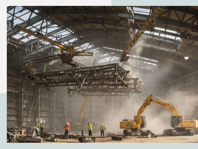 Демонтаж ангаров в Пушкине от 622 руб. за м²