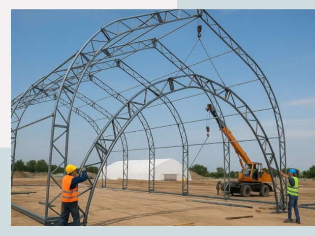 Монтаж ангаров в Пушкине от 622 руб. - Надежно и быстро